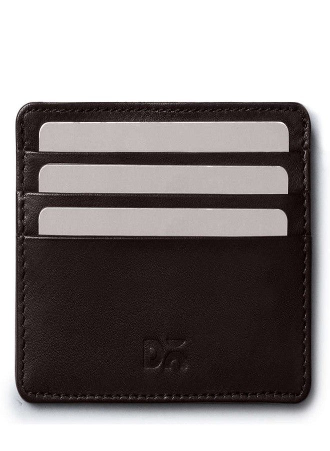 DailyObjects Slim Skinny Fit Card Wallet for Men and Women | Genuine Leather | Credit/Debit Card Holder | 3 Slots for Cash, Card & IDs | Stylish Pocket Purse | Money Organiser - Image 1